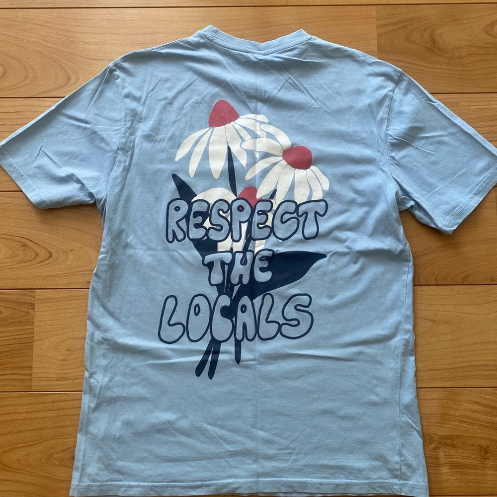 Respect The Locals Graphic Tee - Light Blue